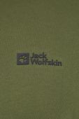 Бавовняна футболка Jack Wolfskin колір зелений з принтом