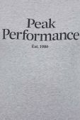 Бавовняна футболка Peak Performance колір сірий з принтом Бавовняна футболка Peak Performance колір сірий з принтом
