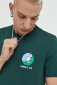 Бавовняна футболка Kangol колір зелений з принтом (2812561) Бавовняна футболка Kangol колір зелений з принтом (2812561)