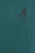 Бавовняна футболка Kangol колір зелений з принтом (2812574)