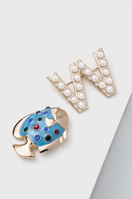 Значок Weekend Max Mara 2-pack колір блакитний (3393470) Значок Weekend Max Mara 2-pack колір блакитний (3393470)