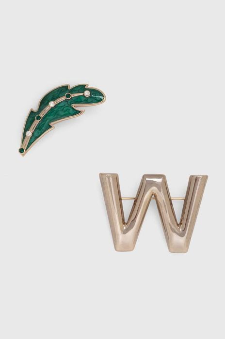 Значок Weekend Max Mara 2-pack колір зелений (3393471) Значок Weekend Max Mara 2-pack колір зелений (3393471)