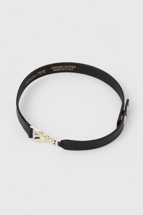 Шкіряний браслет Patrizia Pepe колір чорний Шкіряний браслет Patrizia Pepe колір чорний