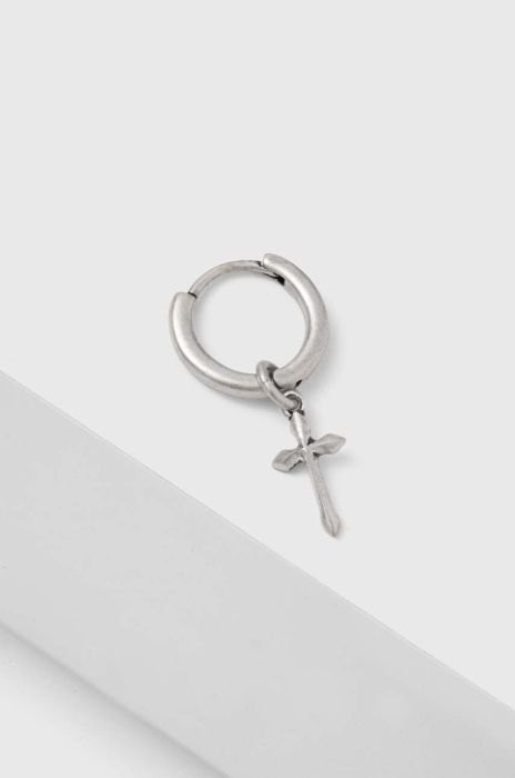 Срібна сережка AllSaints колір срібний (3458076)