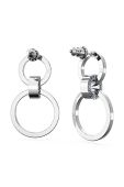 Сережки Swarovski HOLLOW колір срібний (3376138)