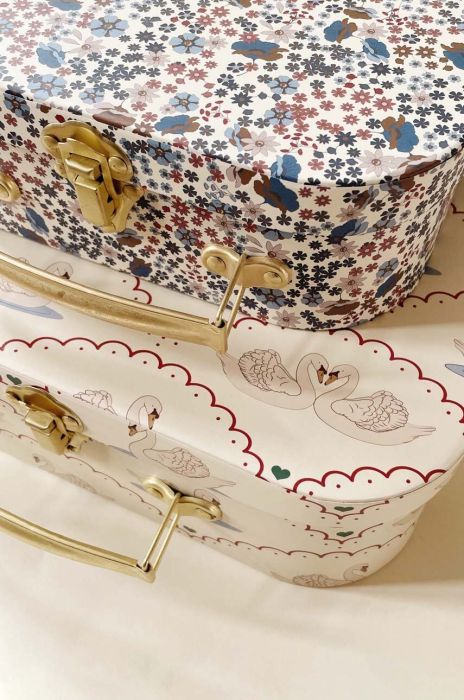 Дитяча валіза Konges Sl?jd 2-pack колір бежевий (3673615)