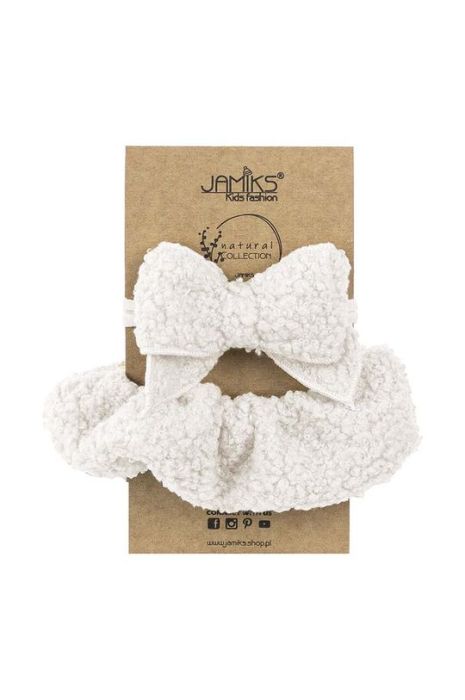 Дитяча резинка для волосся Jamiks (2-pack) колір білий (3406867) Дитяча резинка для волосся Jamiks (2-pack) колір білий (3406867)