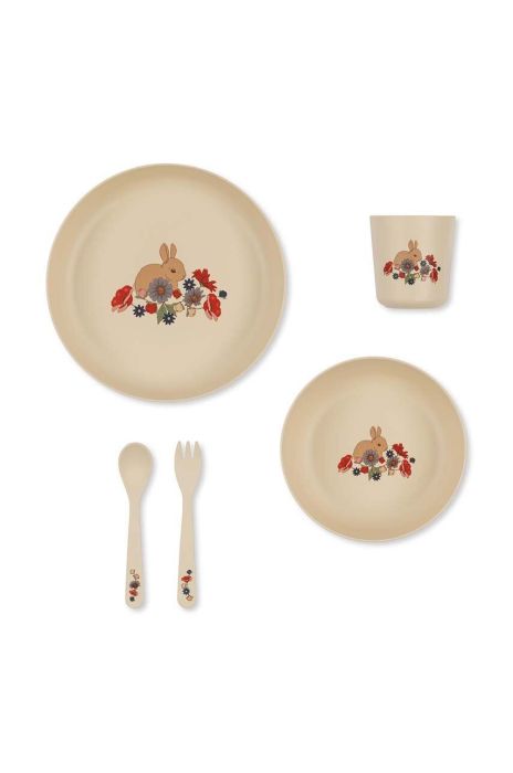 Обідній набір для дітей Konges Sl?jd колір червоний (3522843) Обідній набір для дітей Konges Sl?jd колір червоний (3522843)