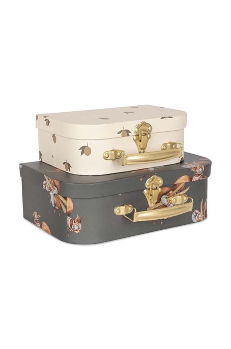 Дитяча валіза Konges Sl?jd 2-pack колір сірий (3522872) Дитяча валіза Konges Sl?jd 2-pack колір сірий (3522872)