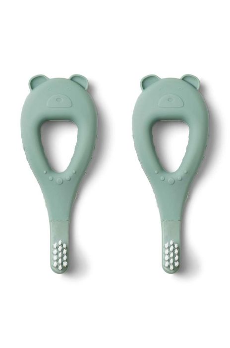 Дитяча зубна щітка Liewood 2-pack колір бірюзовий (3620987) Дитяча зубна щітка Liewood 2-pack колір бірюзовий (3620987)