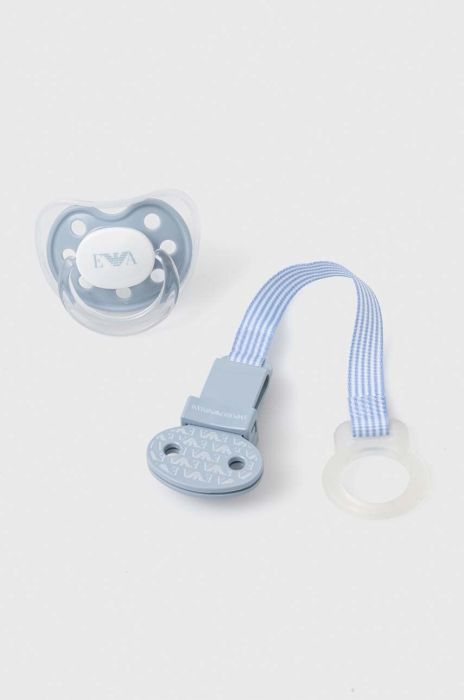 Дитяча соска-пустушка Emporio Armani колір блакитний (3465665) Дитяча соска-пустушка Emporio Armani колір блакитний (3465665)