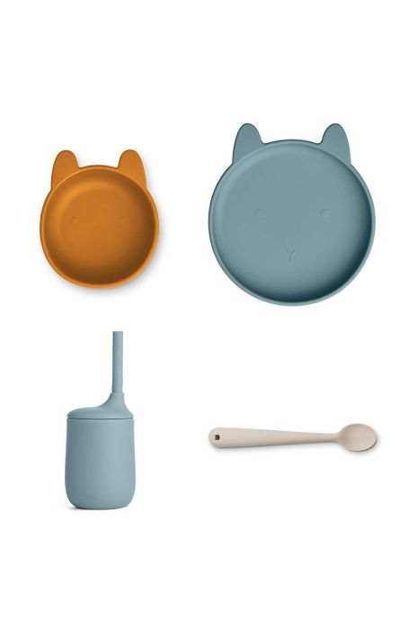 Обідній набір для дітей Liewood колір блакитний (3683411) Обідній набір для дітей Liewood колір блакитний (3683411)