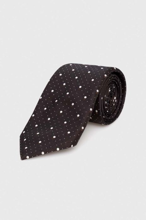 Шовковий галстук BOSS колір коричневий Шовковий галстук BOSS колір коричневий