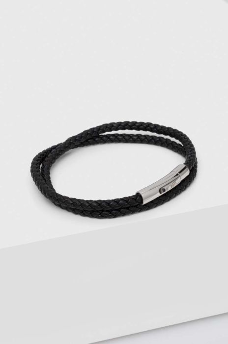Шкіряний браслет BOSS чоловіча колір чорний (3532386) Шкіряний браслет BOSS чоловіча колір чорний (3532386)