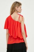 Блузка Bruuns Bazaar жіноча колір червоний візерунок