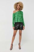 Блузка Notes du Nord жіноча колір зелений однотонна Блузка Notes du Nord жіноча колір зелений однотонна