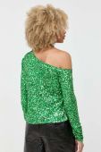 Блузка Notes du Nord жіноча колір зелений однотонна Блузка Notes du Nord жіноча колір зелений однотонна