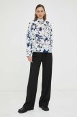 Блузка Samsoe Samsoe жіноча візерунок колір блакитний (3278383) Блузка Samsoe Samsoe жіноча візерунок колір блакитний (3278383)