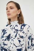 Блузка Samsoe Samsoe жіноча візерунок колір блакитний (3278383) Блузка Samsoe Samsoe жіноча візерунок колір блакитний (3278383)