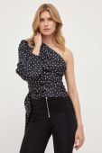 Блузка Pinko жіноча колір чорний візерунок Блузка Pinko жіноча колір чорний візерунок