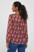 Блузка Pepe Jeans жіноча колір бордовий візерунок (3403203)