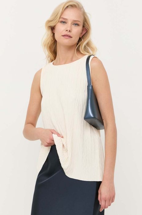 Блузка Max Mara Leisure жіноча колір бежевий однотонна (3397136) Блузка Max Mara Leisure жіноча колір бежевий однотонна (3397136)