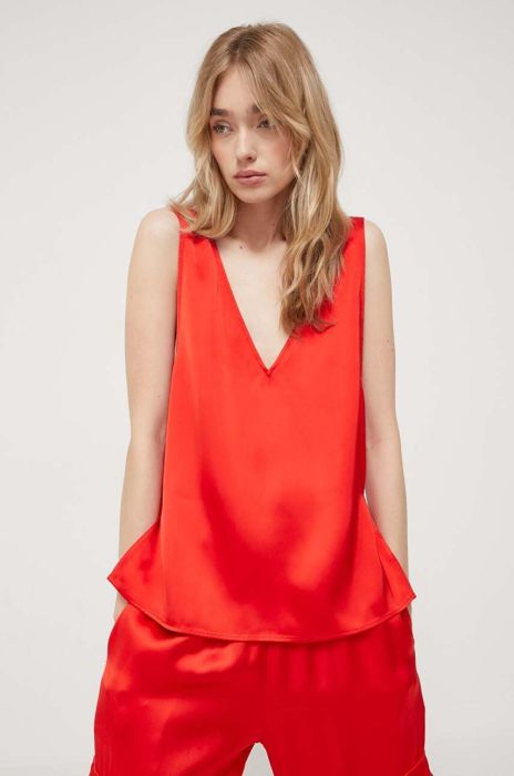 Блузка Stine Goya жіноча колір червоний однотонна Блузка Stine Goya жіноча колір червоний однотонна