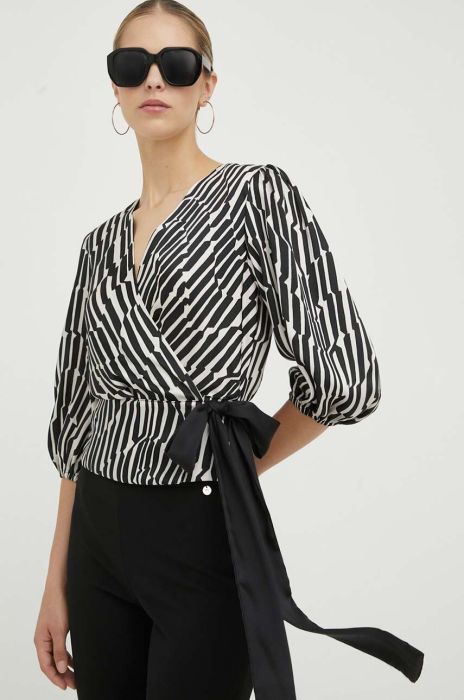 Блузка Liu Jo жіноча колір чорний візерунок Блузка Liu Jo жіноча колір чорний візерунок