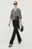 Блузка Liu Jo жіноча колір чорний візерунок Блузка Liu Jo жіноча колір чорний візерунок