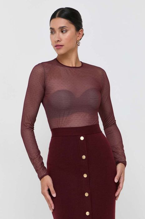 Боді Twinset колір бордовий Боді Twinset колір бордовий
