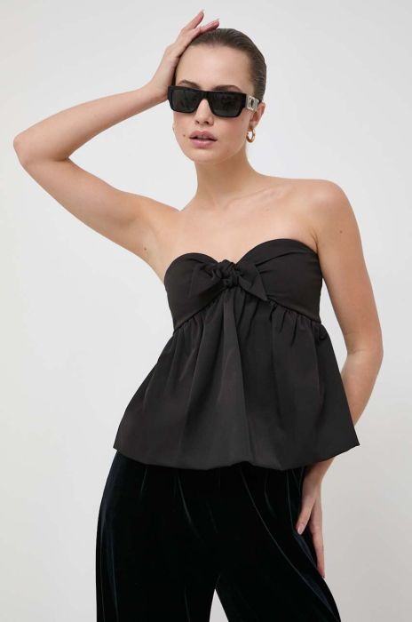 Топ MAX&Co. колір чорний однотонна Топ MAX&Co. колір чорний однотонна