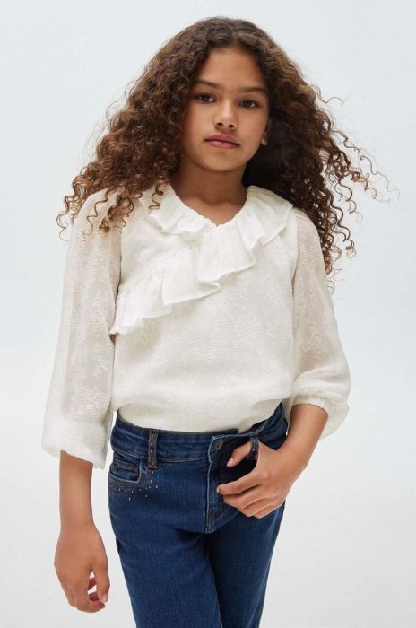 Дитяча блузка Mayoral колір бежевий однотонна (3406963) Дитяча блузка Mayoral колір бежевий однотонна (3406963)