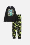 Дитяча бавовняна піжама Coccodrillo x Scooby Doo колір чорний візерунок