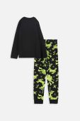 Дитяча бавовняна піжама Coccodrillo x Scooby Doo колір чорний візерунок Дитяча бавовняна піжама Coccodrillo x Scooby Doo колір чорний візерунок
