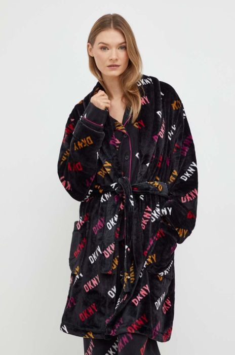 Халат Dkny колір чорний (3621085)