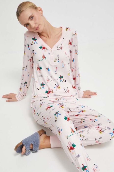 Піжама Kate Spade жіноча колір рожевий (3673662)