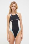 Суцільний купальник Roxy Active Tech колір чорний злегка ущільнена чашечка Суцільний купальник Roxy Active Tech колір чорний злегка ущільнена чашечка