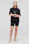 Піжама Karl Lagerfeld жіноча колір чорний