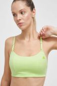 Бюстгальтер для йоги adidas Performance колір зелений однотонний (3632527)