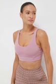 Бюстгальтер для йоги adidas Performance CoreFlow Luxe Studio колір рожевий однотонний Бюстгальтер для йоги adidas Performance CoreFlow Luxe Studio колір рожевий однотонний