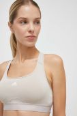 Спортивний бюстгальтер adidas Performance Powerreact колір бежевий однотонний