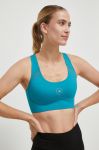 Спортивний бюстгальтер adidas by Stella McCartney TruePurpose колір бірюзовий Спортивний бюстгальтер adidas by Stella McCartney TruePurpose колір бірюзовий
