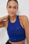Спортивний бюстгальтер adidas by Stella McCartney однотонний колір блакитний Спортивний бюстгальтер adidas by Stella McCartney однотонний колір блакитний