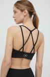 Спортивний бюстгальтер adidas by Stella McCartney TrueStrength колір чорний Спортивний бюстгальтер adidas by Stella McCartney TrueStrength колір чорний
