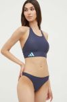 Роздільний купальник adidas Performance Branded колір синій м'яка чашечка Роздільний купальник adidas Performance Branded колір синій м'яка чашечка