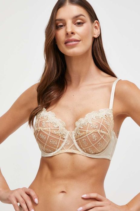 Бюстгальтер Guess колір бежевий мереживо однотонний (3596989) Бюстгальтер Guess колір бежевий мереживо однотонний (3596989)