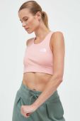 Спортивний бюстгальтер The North Face Flex колір рожевий однотонний Спортивний бюстгальтер The North Face Flex колір рожевий однотонний