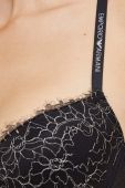 Бюстгальтер Emporio Armani Underwear колір чорний мереживо візерунок Бюстгальтер Emporio Armani Underwear колір чорний мереживо візерунок