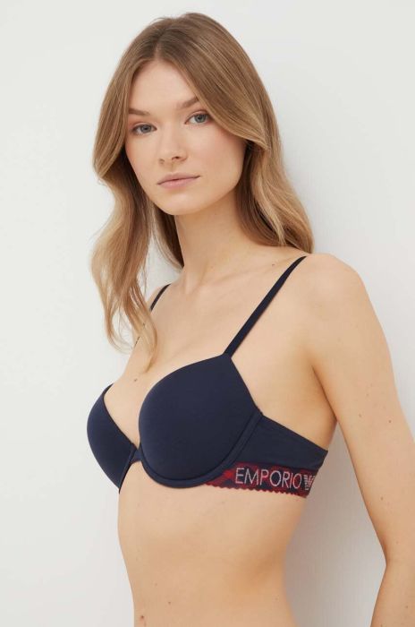 Бюстгальтер Emporio Armani Underwear колір синій візерунок Бюстгальтер Emporio Armani Underwear колір синій візерунок