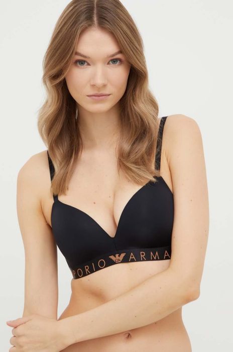 Бюстгальтер Emporio Armani Underwear колір чорний однотонний (3353730) Бюстгальтер Emporio Armani Underwear колір чорний однотонний (3353730)